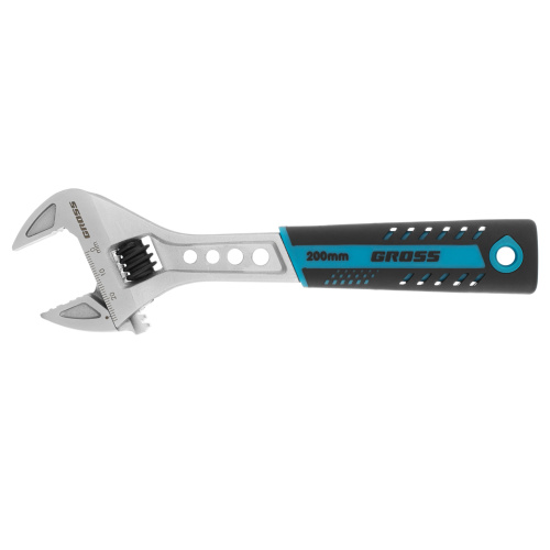 Ключ разводной, 200 мм, CrV, двухкомпонентная ручка Gross купить в Москве с доставкой по всей России | ProtosMarket.ru