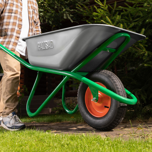 Тачка садово-строительная, усиленная, грузоподъемность 200 кг, объем 90 л Palisad купить в Москве с доставкой по всей России | ProtosMarket.ru