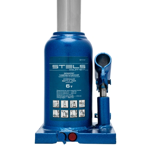 Домкрат гидравлический бутылочный телескопический, 6 т, H подъема 170-420 мм Stels купить в Москве с доставкой по всей России | ProtosMarket.ru