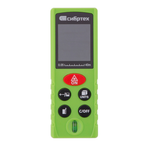 Лазерный дальномер PM-40,40 м,с пузырьковым уровнем Сибртех купить в Москве с доставкой по всей России | ProtosMarket.ru