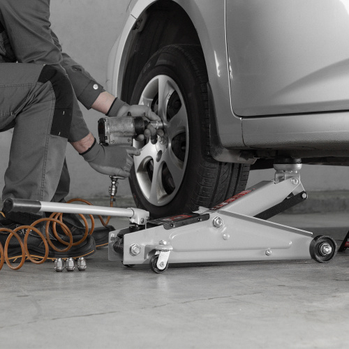 Домкрат гидравлический подкатной, 3 т, высота подъема 130-410 мм, поворотная ручка Matrix купить в Москве с доставкой по всей России | ProtosMarket.ru