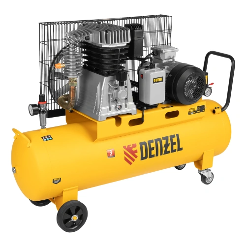 Компрессор воздушный, ременный привод BCI4000-T/100, 4.0 кВт, 100 литров, 690 л/мин Denzel по ценам производителя в Казани с доставкой по всей России