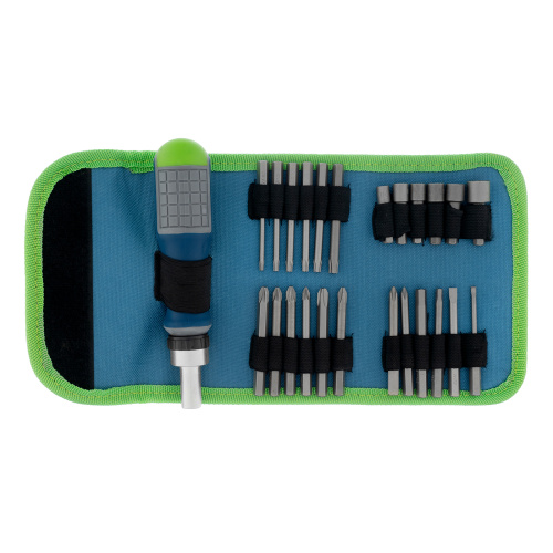 Отвертка реверсивная с набором бит и торцевых головок, 25 шт, CrV, чехол Сибртех купить в Москве с доставкой по всей России | ProtosMarket.ru