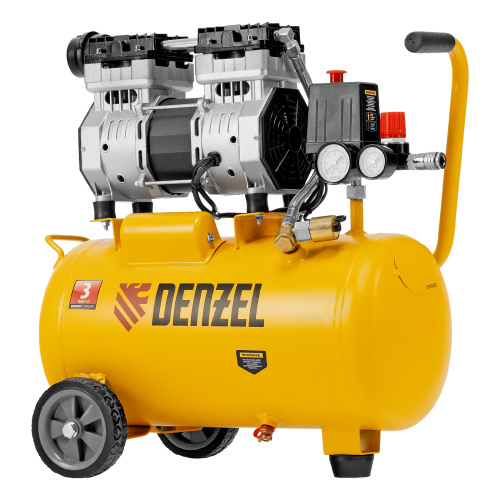 Компрессор DLS950/24 безмаслянный малошумный 950 Вт, 165 л/мин, ресивер 24 л Denzel купить в Москве с доставкой по всей России | ProtosMarket.ru