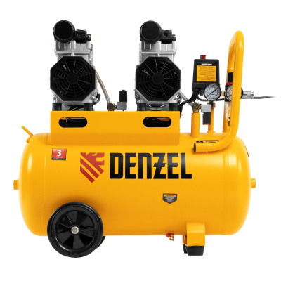 Компрессор безмасляный, малошумный DLS 1500/50, 1500 ВТ, 2x750, 50 л, 260 л/мин Denzel купить в Москве с доставкой по всей России | ProtosMarket.ru
