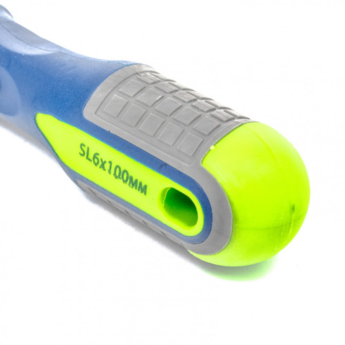 Отвертка, SL6 х 100 мм, CrV, трехкомпонентная рукоятка Сибртех по ценам производителя в Казани с доставкой по всей России