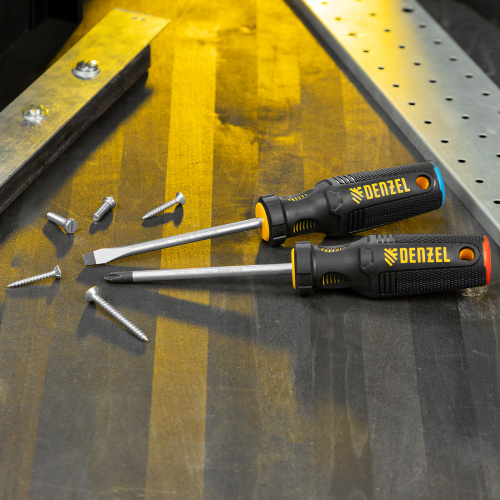 Набор отверток, 2 шт., PH+SL, S2, 3к рукоятка Denzel по ценам производителя в Казани с доставкой по всей России