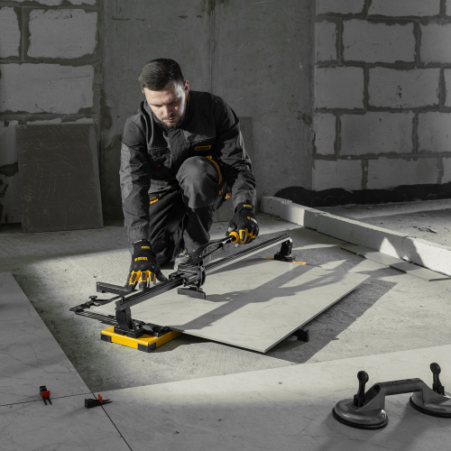 Плиткорез рельсовый 1000х16мм, каретка на подш., стальная станина, усил. рукоятка-пенал Denzel по ценам производителя в Казани с доставкой по всей России