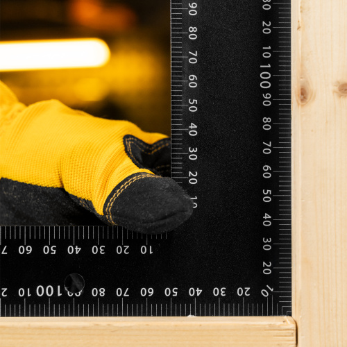 Угольник, 400 х 600 мм, алюминиевый, лазерная гравировка Denzel купить в Москве с доставкой по всей России | ProtosMarket.ru