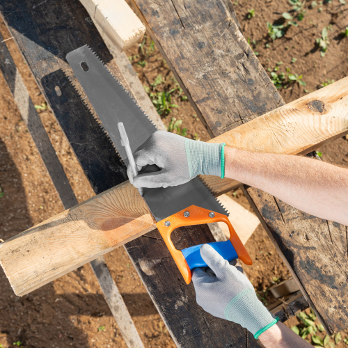 Ножовка по дереву, 400 мм, шаг зубьев 5 мм, пластиковая рукоятка купить в Москве с доставкой по всей России | ProtosMarket.ru