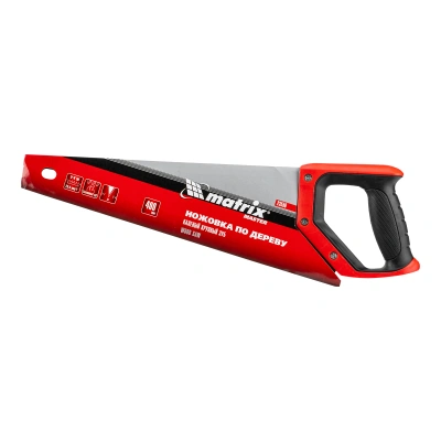Ножовка по дереву, 400 мм, зуб 2D, каленый крупный зуб 5-6 TPI, двухкомпонентная рукоятка Matrix по ценам производителя в Казани с доставкой по всей России