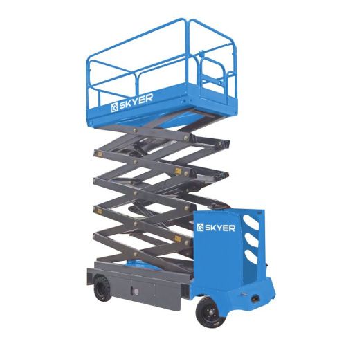 Подъемник самоходный электрический ножничный с кабиной SKYER NPF1105 купить в Москве с доставкой по всей России | ProtosMarket.ru