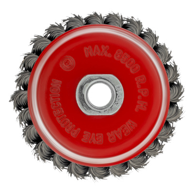 Щетка для УШМ, 100 мм, М14, "чашка", крученая проволока 0.5 мм Matrix по ценам производителя в Казани с доставкой по всей России