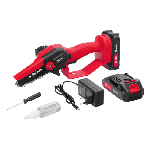 Цепная мини-пила аккумуляторная, MCS-100, шина 100 мм, Li-Ion, 20 В MTX по ценам производителя в Казани с доставкой по всей России