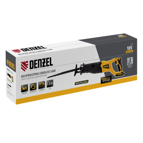 Пила сабельная аккумуляторная бесщет BRC-120-0,  18В Li-Ion Denzel купить в Москве с доставкой по всей России | ProtosMarket.ru