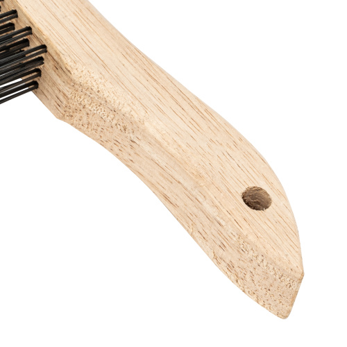 Щетка зачистная четырехрядная, закаленная прямая проволока с деревянной ручкой Сибртех по ценам производителя в Казани с доставкой по всей России