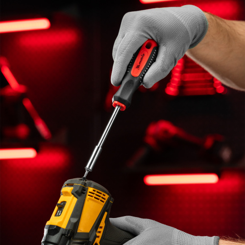 Отвертка с набором бит, 11 шт, Fusion, CrV, трехкомпонентная рукоятка "Anti slip" Matrix купить в Москве с доставкой по всей России | ProtosMarket.ru