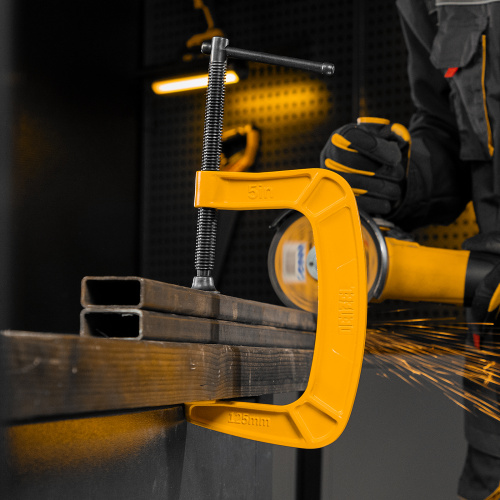 Струбцина G-образная, усиленная, 125 мм Denzel купить в Москве с доставкой по всей России | ProtosMarket.ru