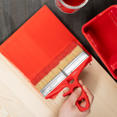 Кисть флейцевая для лаков, 200 x 12, натуральная щетина, пластиковая ручка Color line Matrix купить в Москве с доставкой по всей России | ProtosMarket.ru