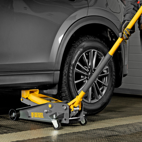 Домкрат гидравлический подкатной 3 т, с фиксатором, быстрый подъем, 135-480 мм, профессиональный Denzel купить в Москве с доставкой по всей России | ProtosMarket.ru