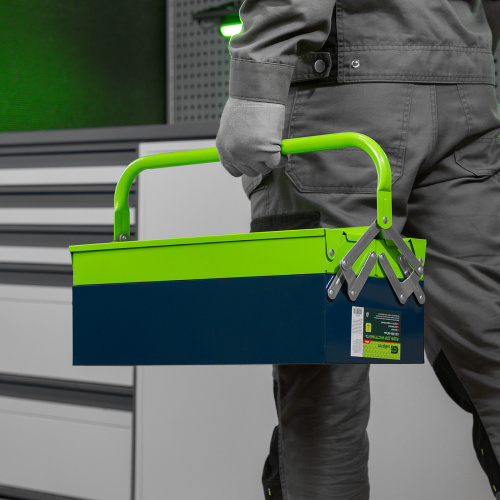 Ящик для инструмента, 430 х 200 х 160 мм, три секции, металлический Сибртех купить в Москве с доставкой по всей России | ProtosMarket.ru