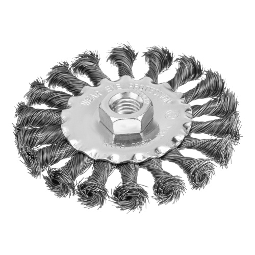 Щетка для УШМ 100 мм, М14, плоская, крученая проволока 0.35 мм Matrix купить в Москве с доставкой по всей России | ProtosMarket.ru