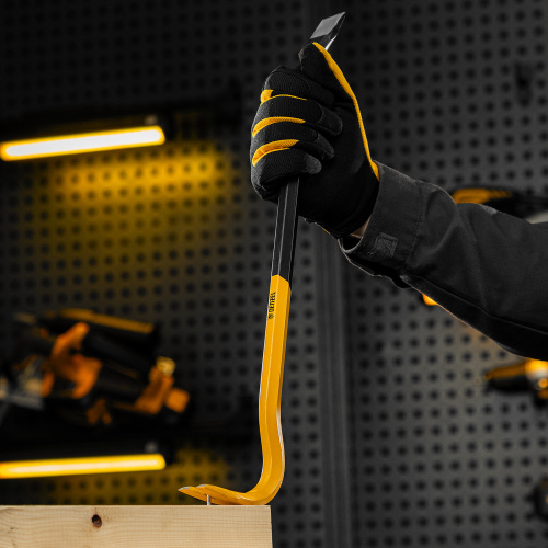 Лом-гвоздодер, 450 мм, шестигранный 16 мм, окрашенный, сталь 65 Denzel купить в Москве с доставкой по всей России | ProtosMarket.ru