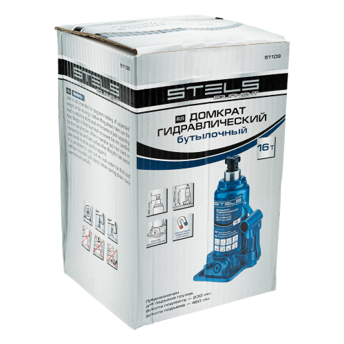 Домкрат гидравлический бутылочный, 16 т, H подъема 230-460 мм Stels купить в Москве с доставкой по всей России | ProtosMarket.ru