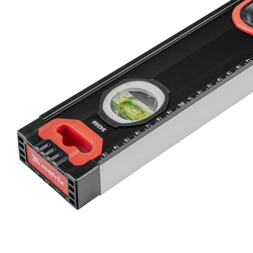 Уровень алюминиевый, усиленный, фрезерованный, 3 глазка, двухкомпонентные рукоятки, 2000 мм Matrix купить в Москве с доставкой по всей России | ProtosMarket.ru