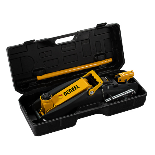 Домкрат гидравлический подкатной с фиксатором, 2,8 т, 135-385 мм, в кейсе Denzel купить в Москве с доставкой по всей России | ProtosMarket.ru