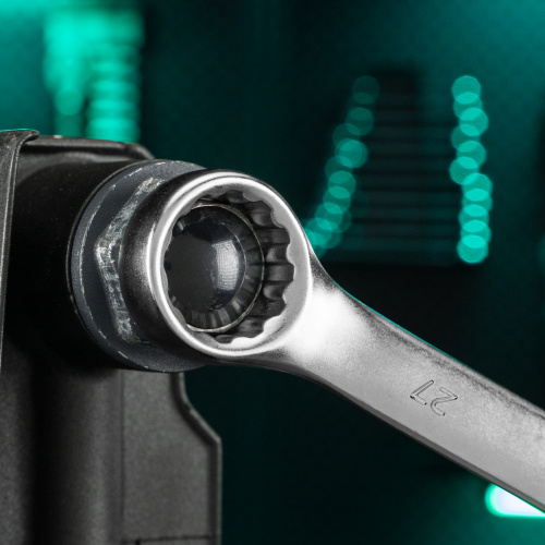 Ключ комбинированный, 27 мм, CrV, матовый хром Stels купить в Москве с доставкой по всей России | ProtosMarket.ru