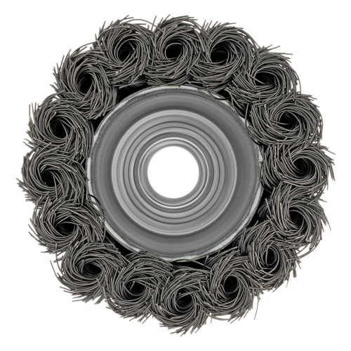 Щетка для УШМ, 65 мм, М14, "чашка", крученая проволока 0.35 мм Matrix по ценам производителя в Казани с доставкой по всей России