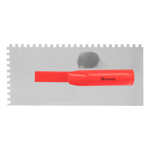 Гладилка стальная, 280 х 130 мм, зеркальная полировка, пластмассовая ручка, зуб 6 х 6 мм Matrix купить в Москве с доставкой по всей России | ProtosMarket.ru