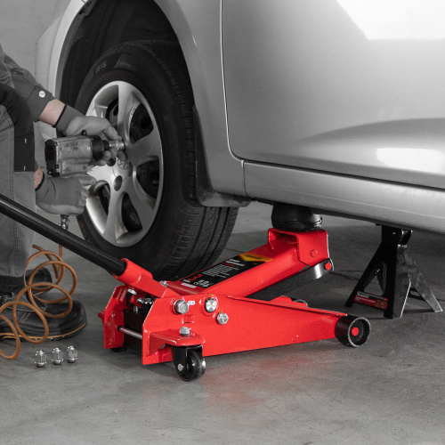 Домкрат гидравлический подкатной, 3 т, h подъема 130-465 мм Sparta купить в Москве с доставкой по всей России | ProtosMarket.ru