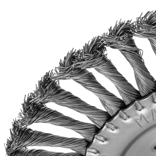 Щетка для УШМ, 200 мм, посадка 22.2 мм, плоская, крученая проволока 0.5 мм Сибртех по ценам производителя в Казани с доставкой по всей России