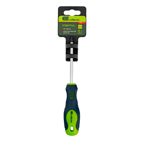 Отвертка, PH1 х 80 мм, CrV, двухкомпонентная рукоятка Сибртех купить в Москве с доставкой по всей России | ProtosMarket.ru
