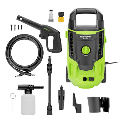 Моечная машина высокого давления АМ-1800, 1800 Вт, 140 бар, 350 л/ч, колесная Сибртех купить в Москве с доставкой по всей России | ProtosMarket.ru