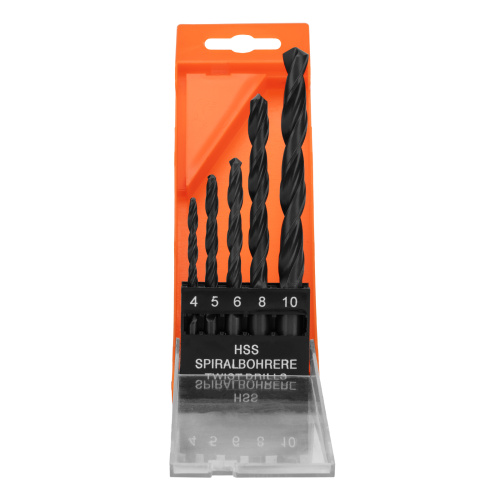 Набор сверл по металлу, 4-5-6-8-10 мм, HSS, 5 шт, пластиковый бокс, цилиндрический хвостовик Sparta купить в Москве с доставкой по всей России | ProtosMarket.ru