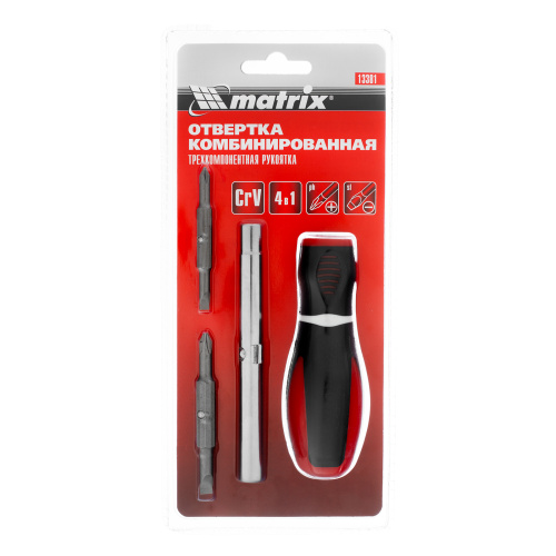 Отвертка комбинированная "Era", SL5/PH1, SL6/PH2, CrV, трехкомпонентная рукоятка Matrix купить в Москве с доставкой по всей России | ProtosMarket.ru