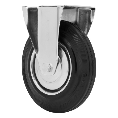 Колесо неповоротное D 200 мм, крепление  платформенное Сибртех купить в Москве с доставкой по всей России | ProtosMarket.ru