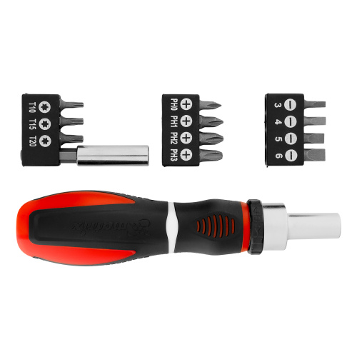 Отвертка реверсивная, набор бит, 12 шт, CrV Matrix купить в Москве с доставкой по всей России | ProtosMarket.ru