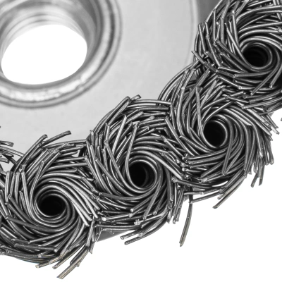 Щетка для УШМ, 100 мм, М14, "чашка", крученая металлическая проволока Сибртех по ценам производителя в Казани с доставкой по всей России