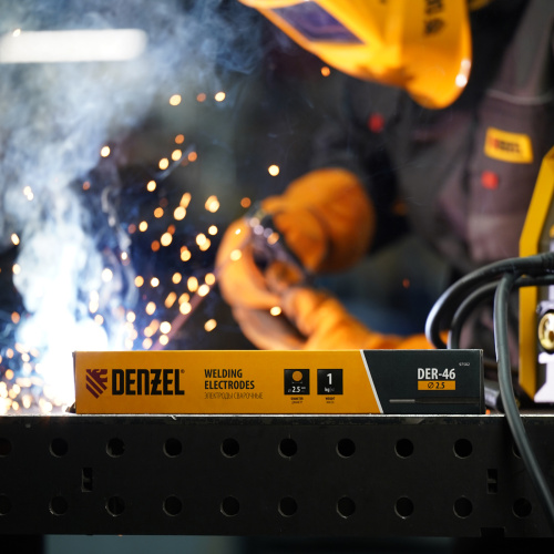 Электроды DER-46, диам. 2,5 мм, 1 кг., рутиловое покрытие Denzel по ценам производителя в Казани с доставкой по всей России