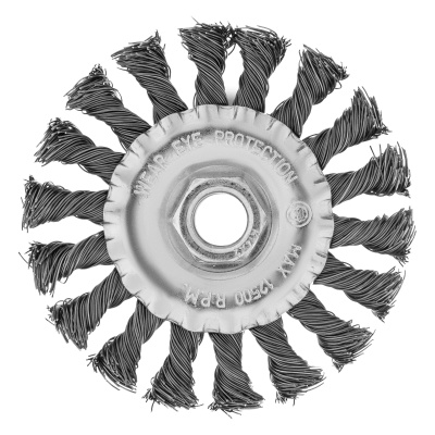 Щетка для УШМ 100 мм, М14, плоская, крученая проволока 0.5 мм Matrix купить в Москве с доставкой по всей России | ProtosMarket.ru