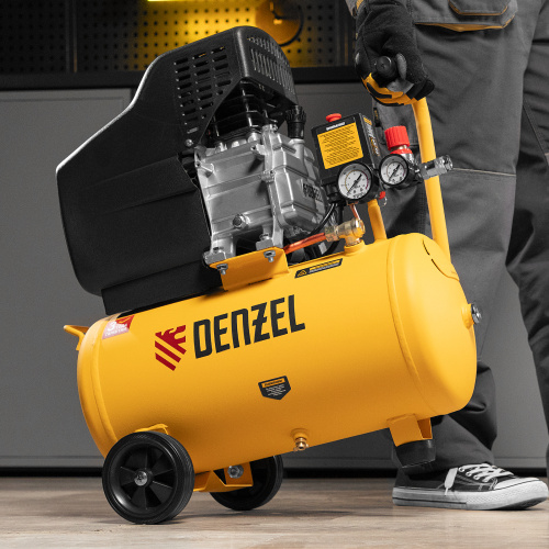 Компрессор воздушный DC1500/24, прямой привод, 1.5 кВт, 24 литра, 220 л/мин Denzel по ценам производителя в Казани с доставкой по всей России