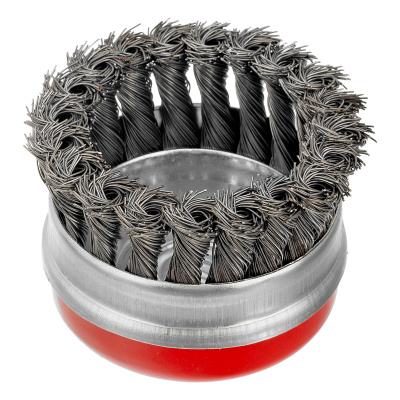 Щетка для УШМ Heavy Duty, 80 мм, М14, "чашка", крученая проволока 0.5 мм Matrix по ценам производителя в Казани с доставкой по всей России