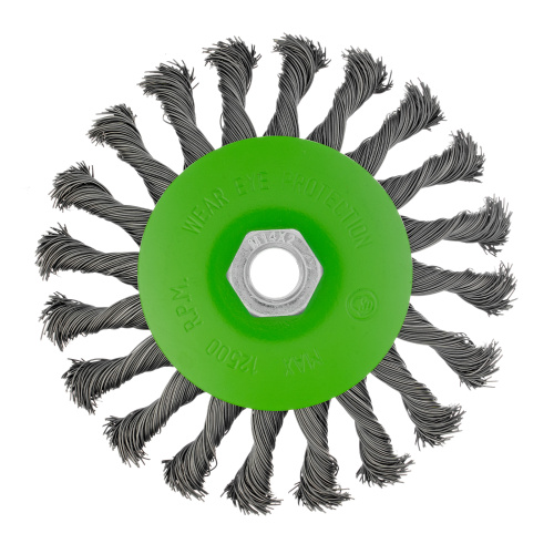 Щетка для УШМ, 125 мм, М14, "тарелка", крученая металлическая проволока Сибртех по ценам производителя в Казани с доставкой по всей России