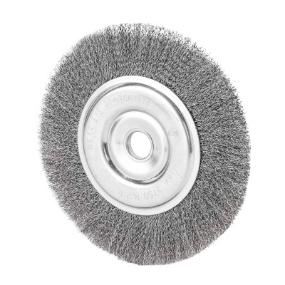 Щетка для УШМ, 200 мм, посадка 22.2 мм, плоская, витая проволока 0.3 мм Сибртех по ценам производителя в Казани с доставкой по всей России