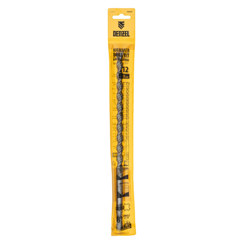 Бур по бетону, двойная спираль, три пылеотводящие кромки, 12 x 260 мм DENZEL по ценам производителя в Казани с доставкой по всей России