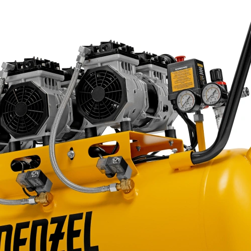 Компрессор безмасляный, малошумный DLS 1800/100,1800 Вт, 3x600, 100 л, 345 л/мин Denzel по ценам производителя в Казани с доставкой по всей России